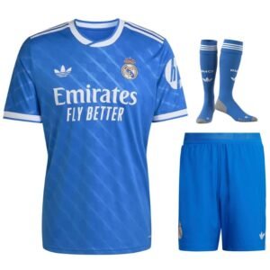 Maillot Kit Enfant Real Madrid Third Bleu 2025/26
